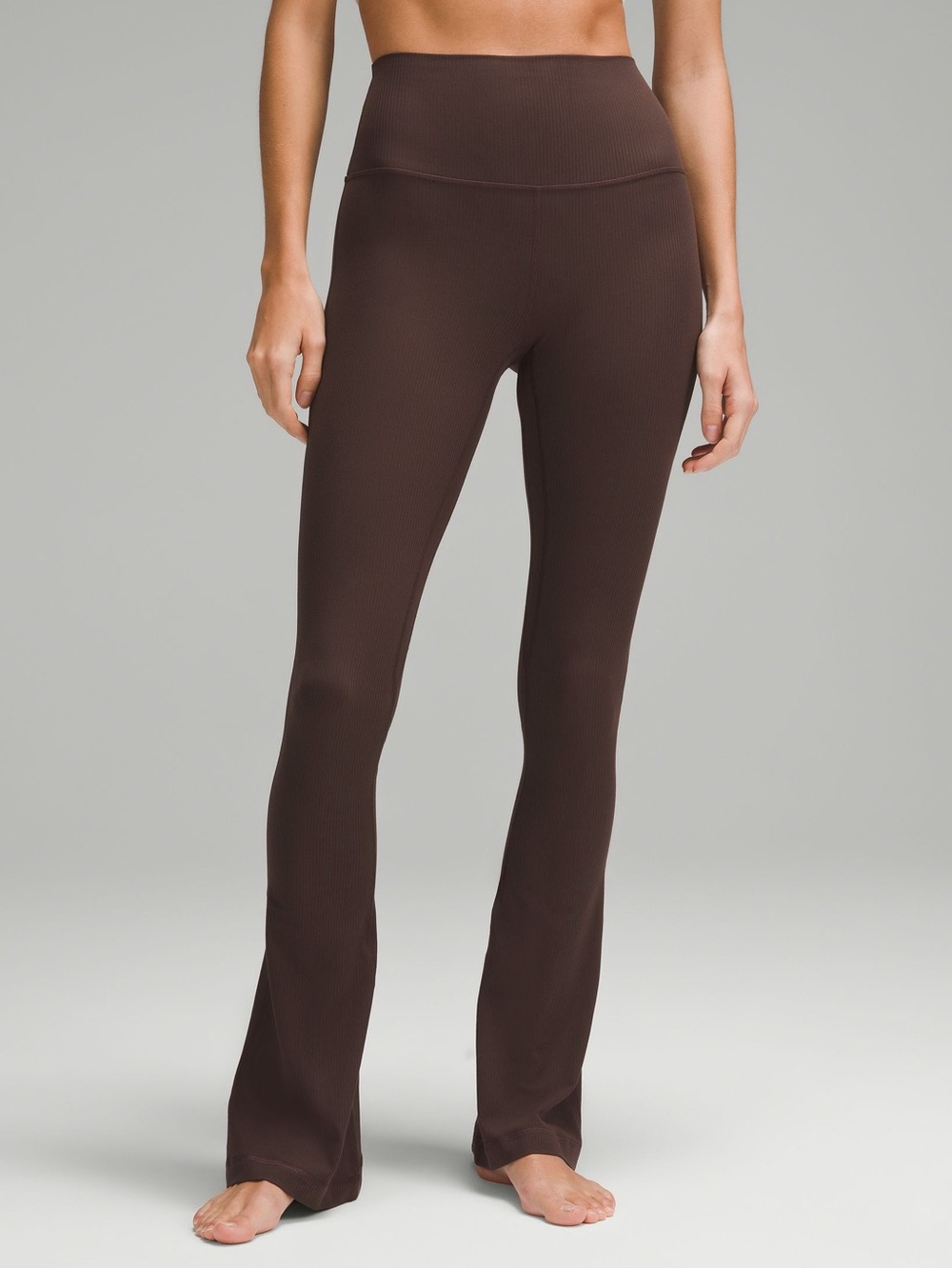 Lululemon Align High-Rise Ribbed Mini-Flare Pant in Espresso
